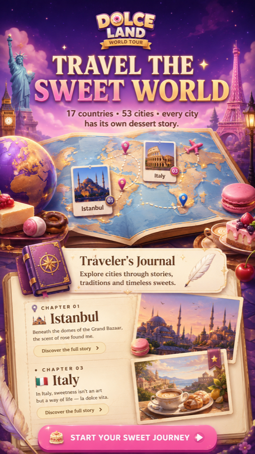 Travel the Sweet World — 17 ülke, 53 şehir